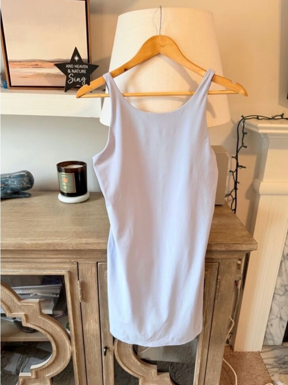 SPANX Light Lavender Scoop Neck Mini Dress